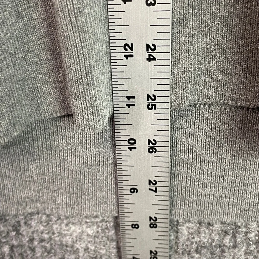 Michael Kors Shawl Collar Sweater Womens Large Grey Ribbed Knit Pullover Cotton